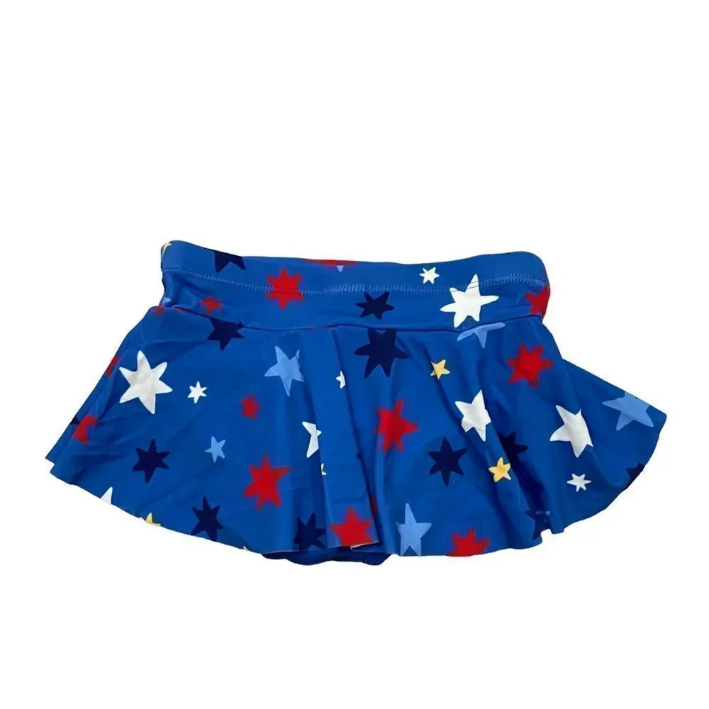 Hanna Andersson Girl Blue Star Print Swim Skort‎ Size 100 or 5